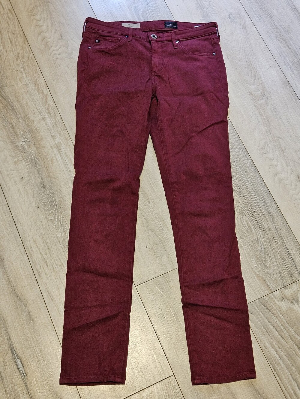 AG Jeans Adriano Goldschmied Burgundy Red Skinny Jeans Women's 27R